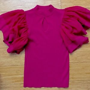 New york and company flutter sleeve top